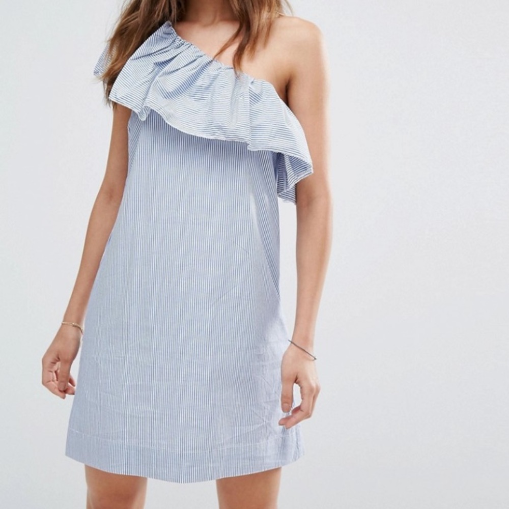A&F One shoulder Stripe Dress